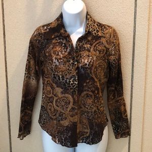 KAREN KANE Lifestyle Petites Button Down. Size P